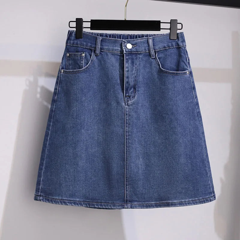 Loose A-line Denim Skirt