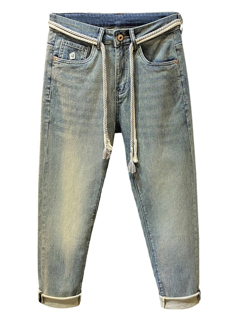 Slim-Fitting Small Straight Pants