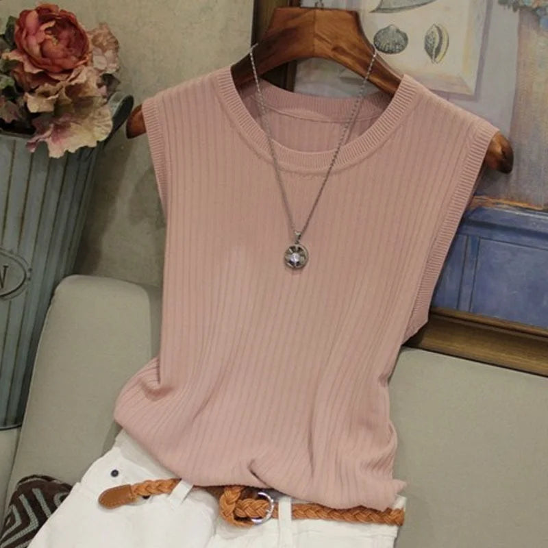 Knitted O-Neck Tank