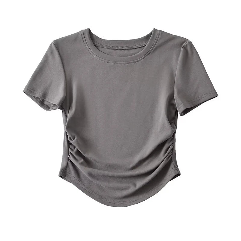 Crew Neck Short Sleeve Cotton Tee