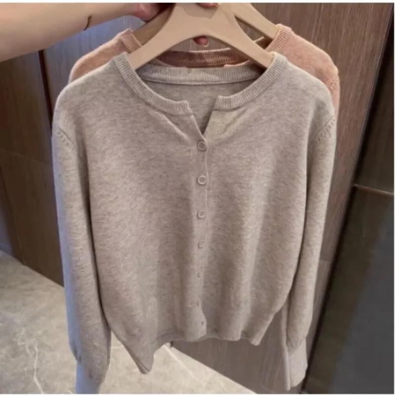 Knit Loose Short Cashmere Cardigan
