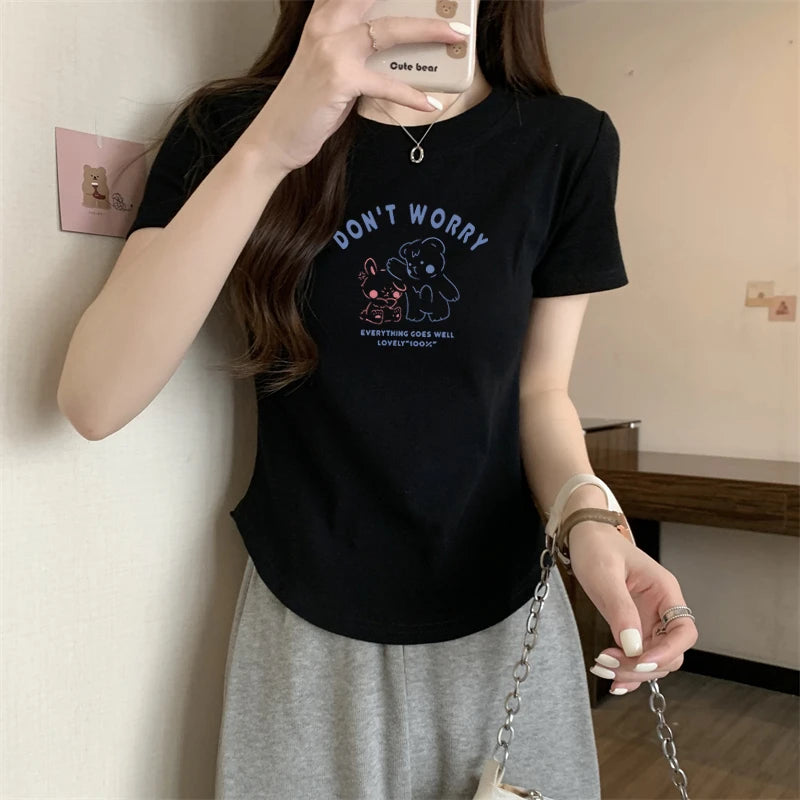 Cartoon Short Sleeve Graphic Tee