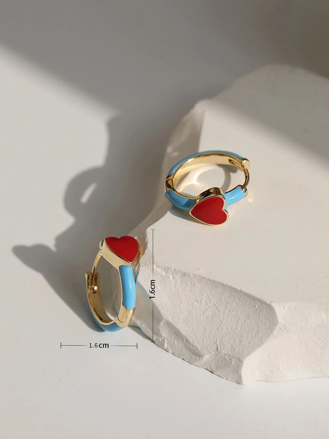 Heart Decor Hoop Earrings
