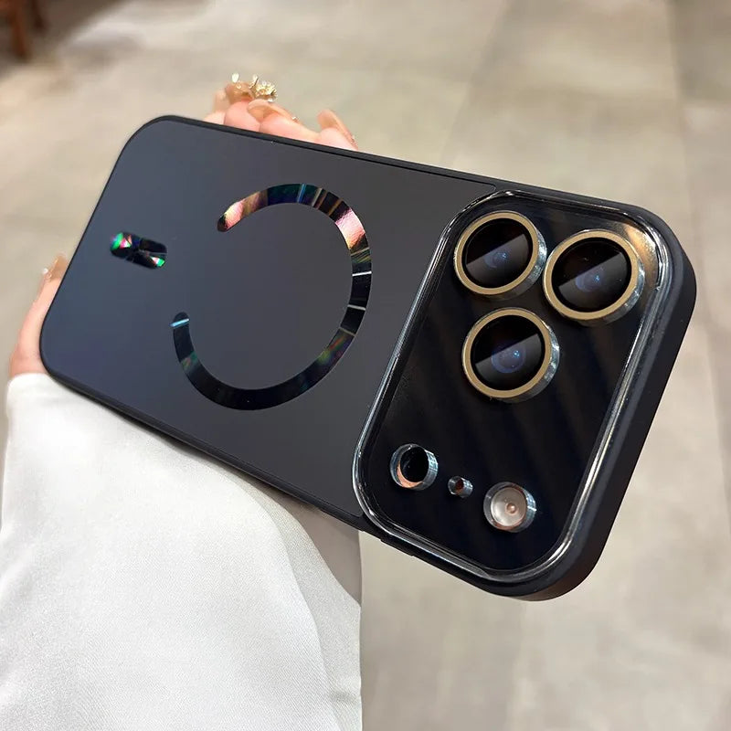 17 promax Air Case Big Window Flowing Light for Magsafe Magnetic Case for IPhone 17 16 15 14 13 17 Pro Max Phone Cover 17pro