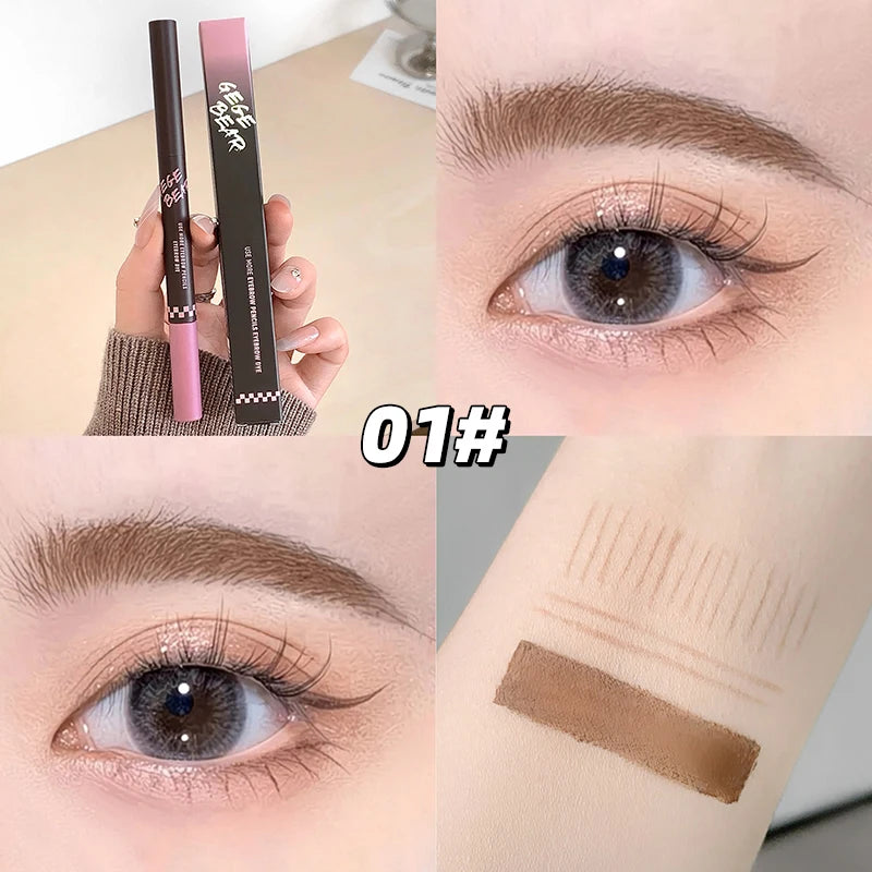 2-in-1 Dual-Ended Eyebrow Pencil & Tinting Mascara - Waterproof, Long-Lasting, Smudge-Proof, Natural Finish Eyebrow Makeup