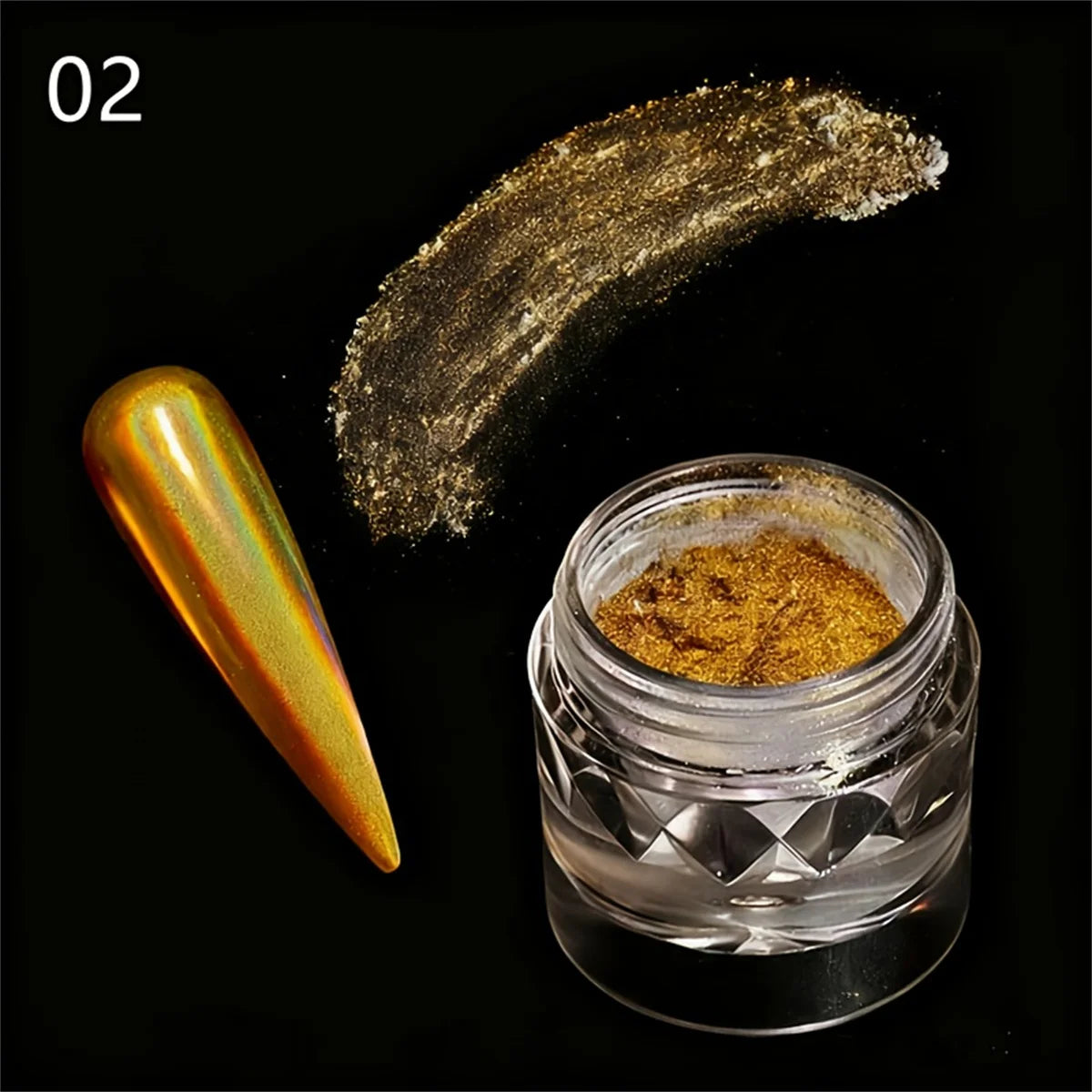 1pc Nail laser magic mirror powder high gloss holographic metal chromium powder nail polish decoration art decoration diy ins
