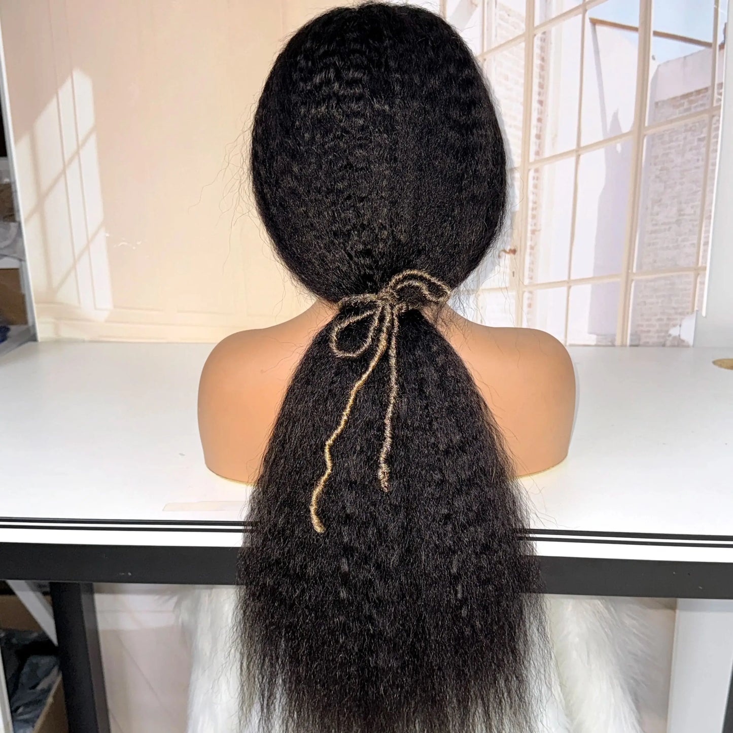 Yaki Straight 13x4 Lace Front Human Hair Wig