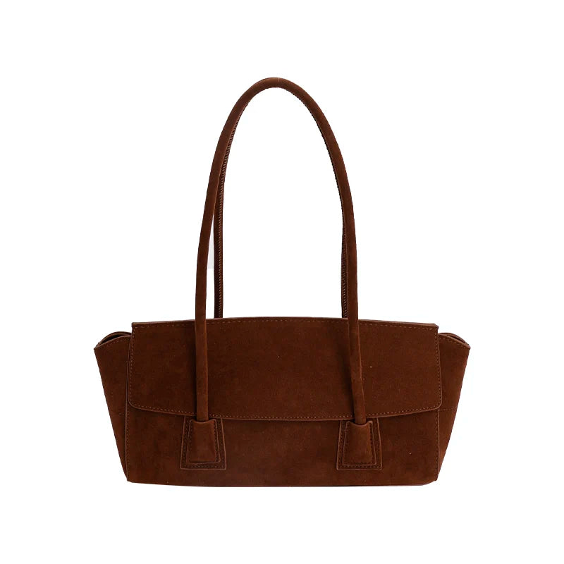 Faux Suede Shoulder Bag