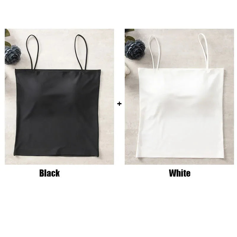 2PCS/Lot Ice Silk Back Camisole Top