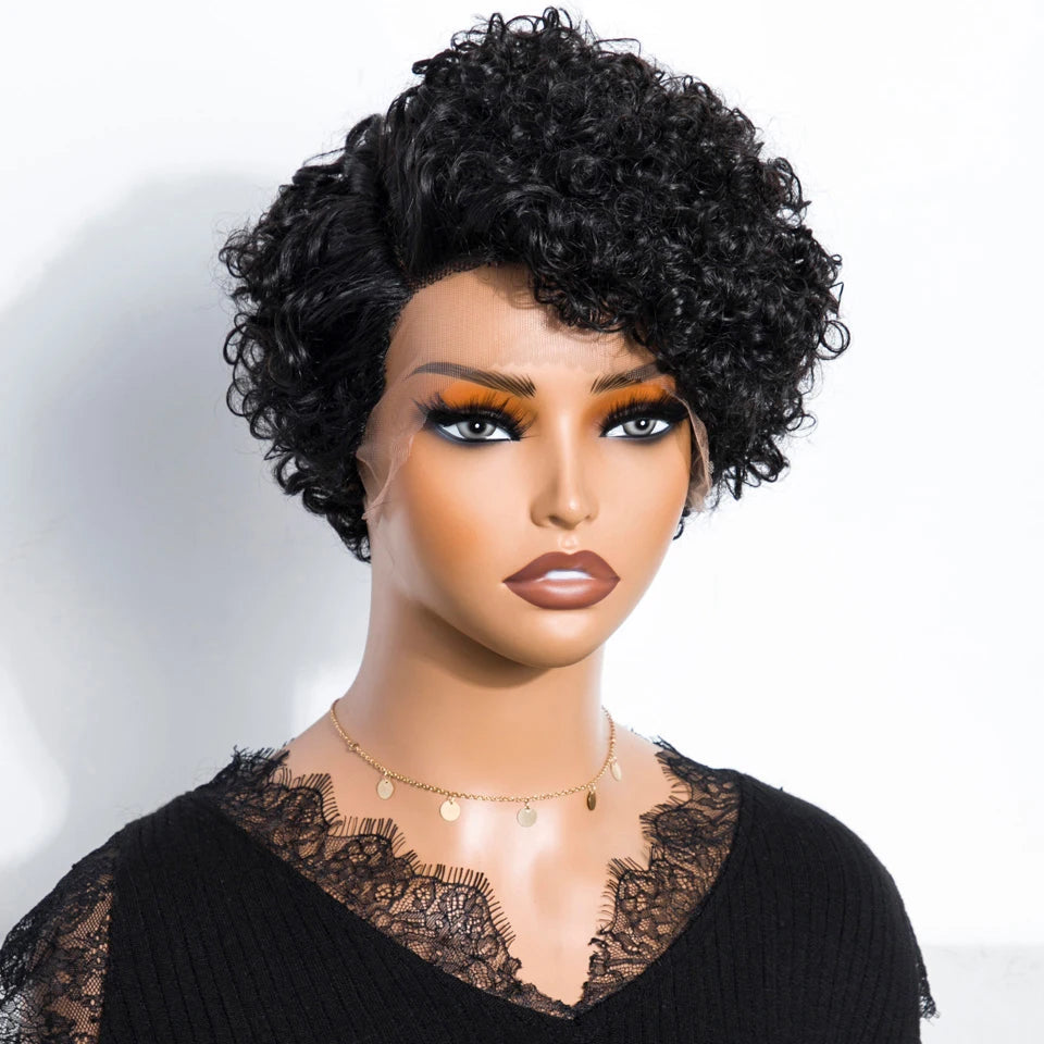 Natural Black Hair Pixie Cut Wig