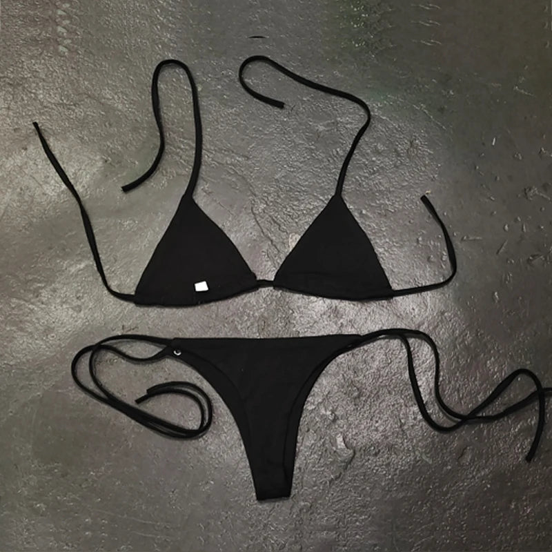 Letter Print Bikini