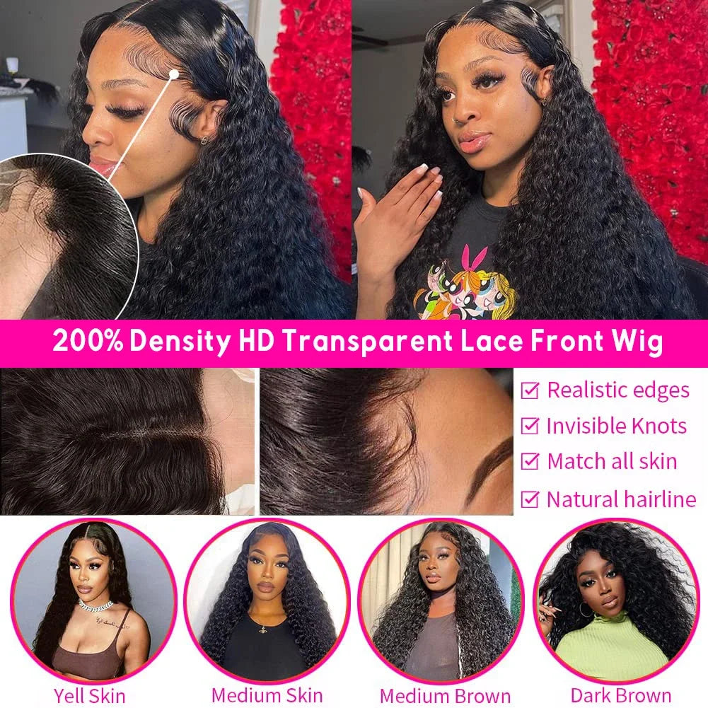 Deep Wave Lace Front Human Hair Wig