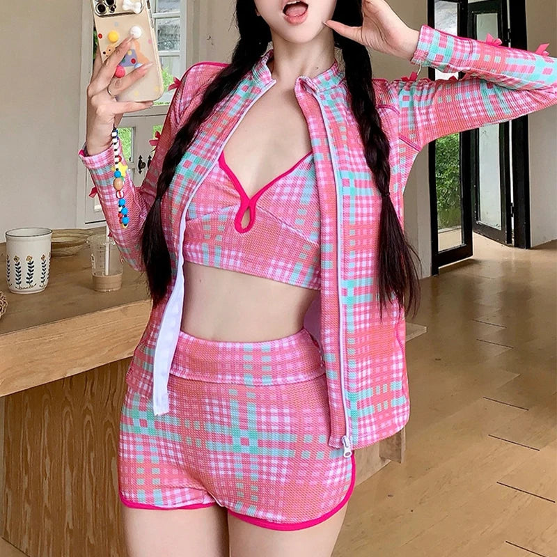 3pcs Long Sleeve Swimsuit