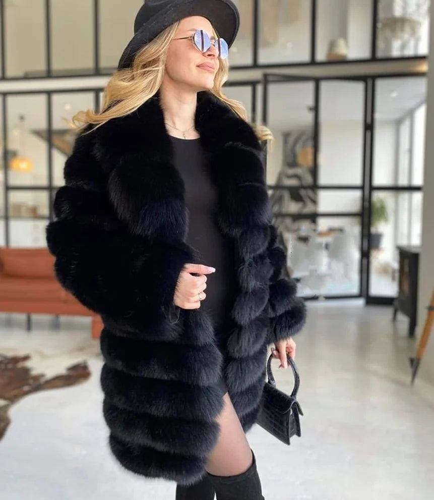 Detachable Real Fox Fur Jacket