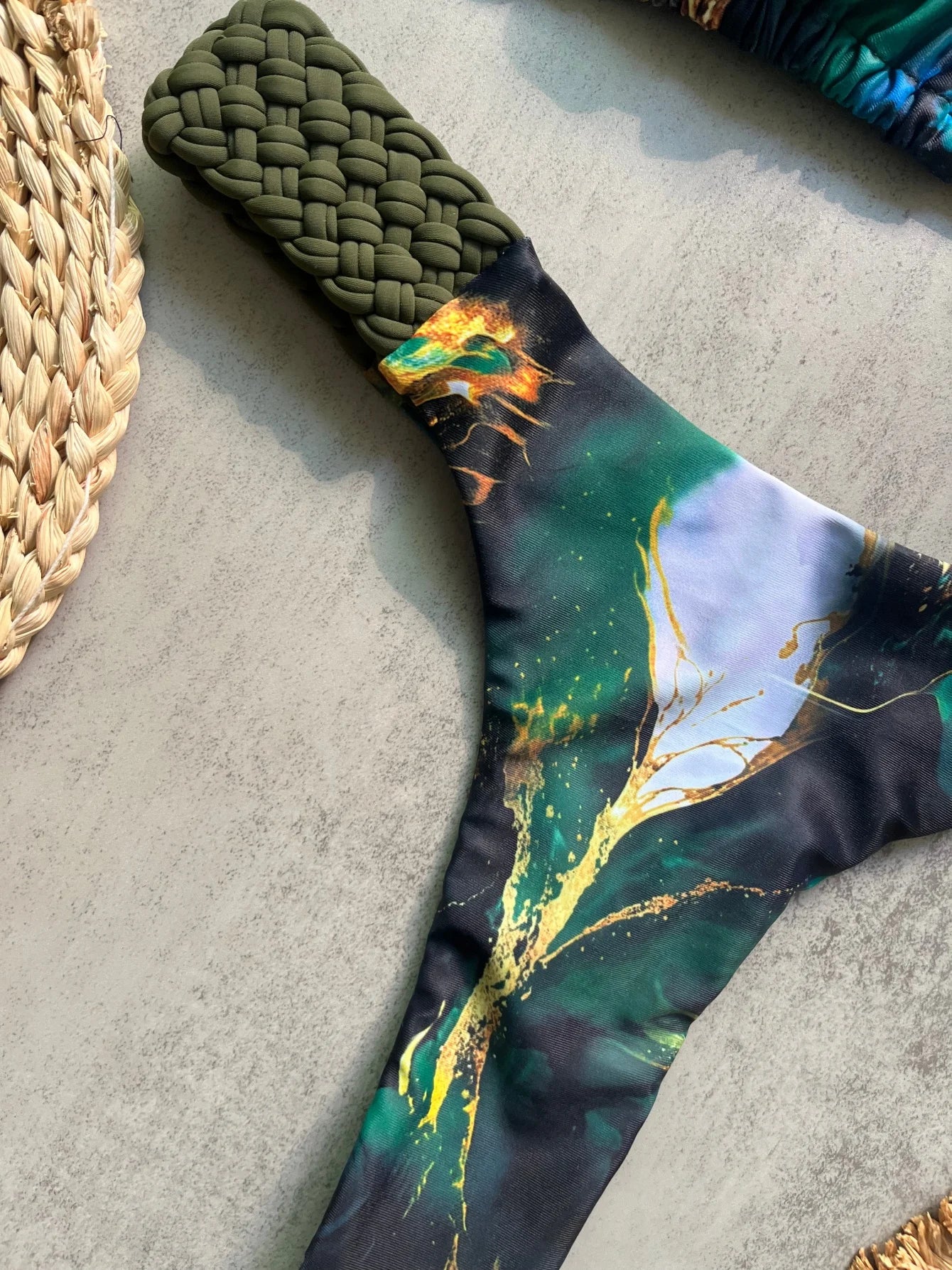 Print Braided Micro Bikini