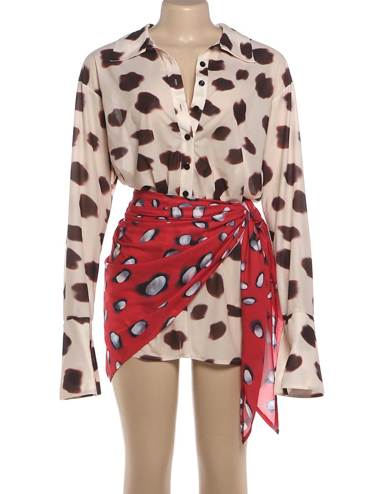 Nibber Silk Scarf Strap Patchwork Dress