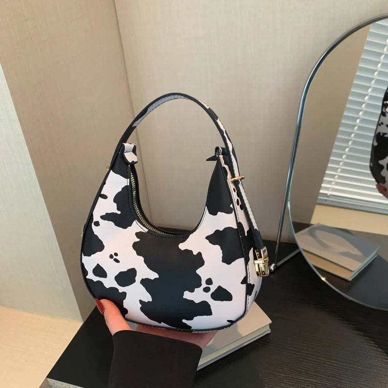 Cow Print Shoulder Bag