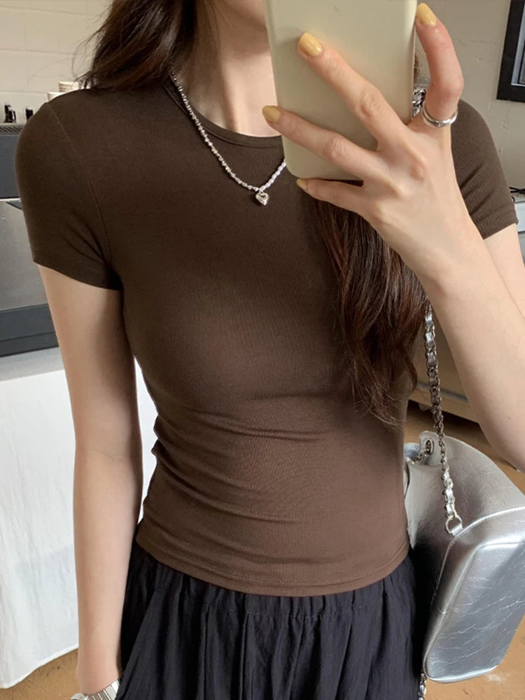Basic Solid Crop Top