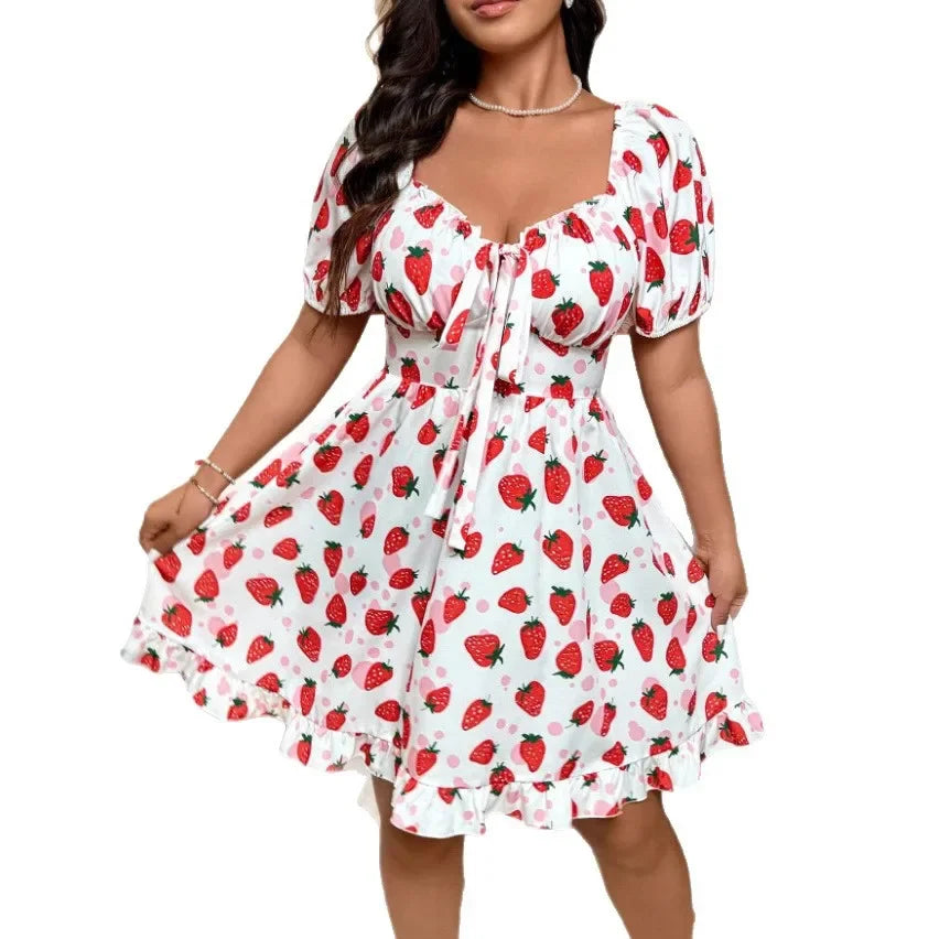 Strawberry Print Dress