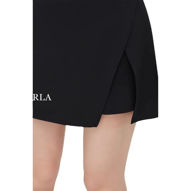 High-Waisted A-Line Mini Skirt