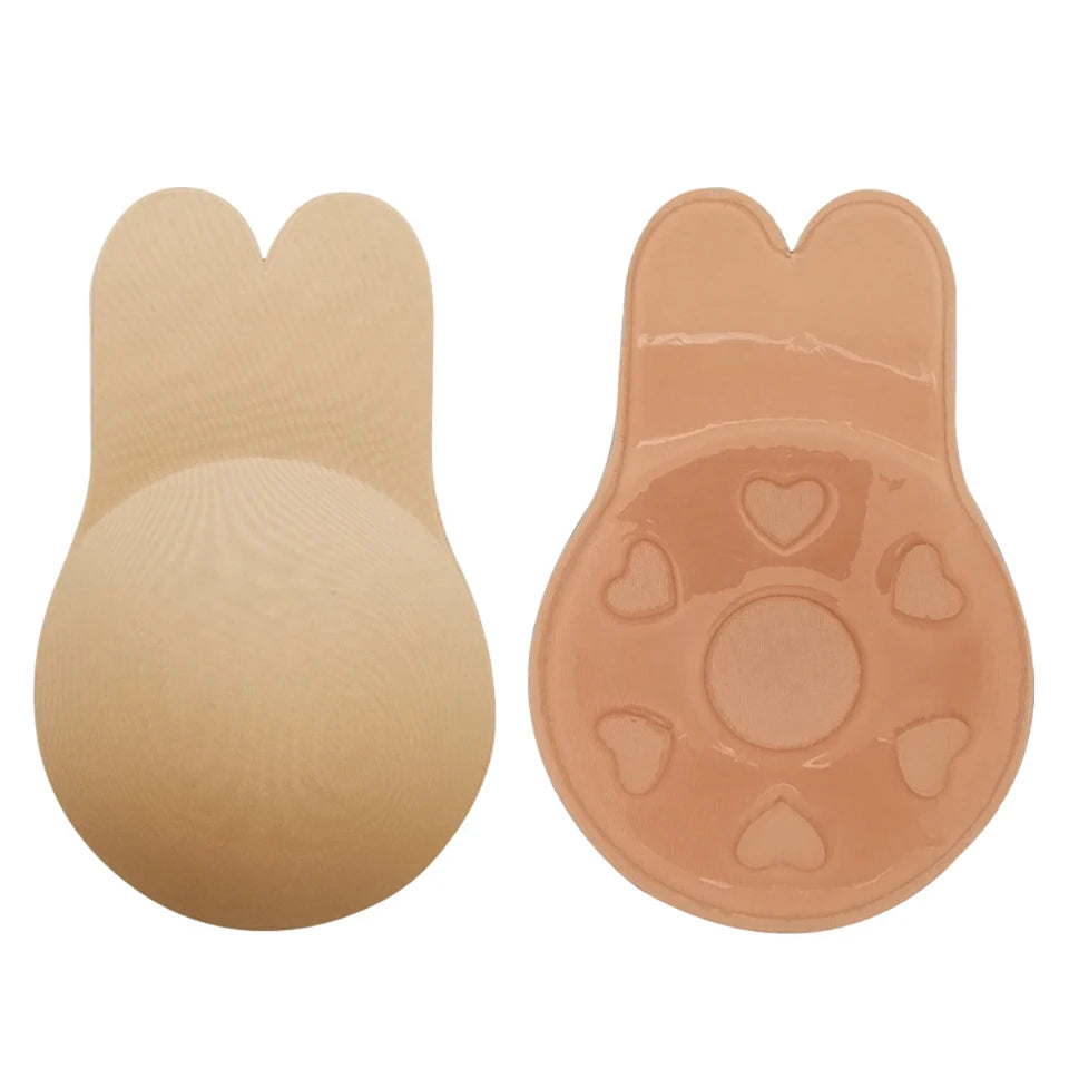 Women's Push Up Bras Self Adhesive Silicone Strapless Invisible Bra Reusable Sticky Breast Lift Tape Nipple Cover Stick On Bras