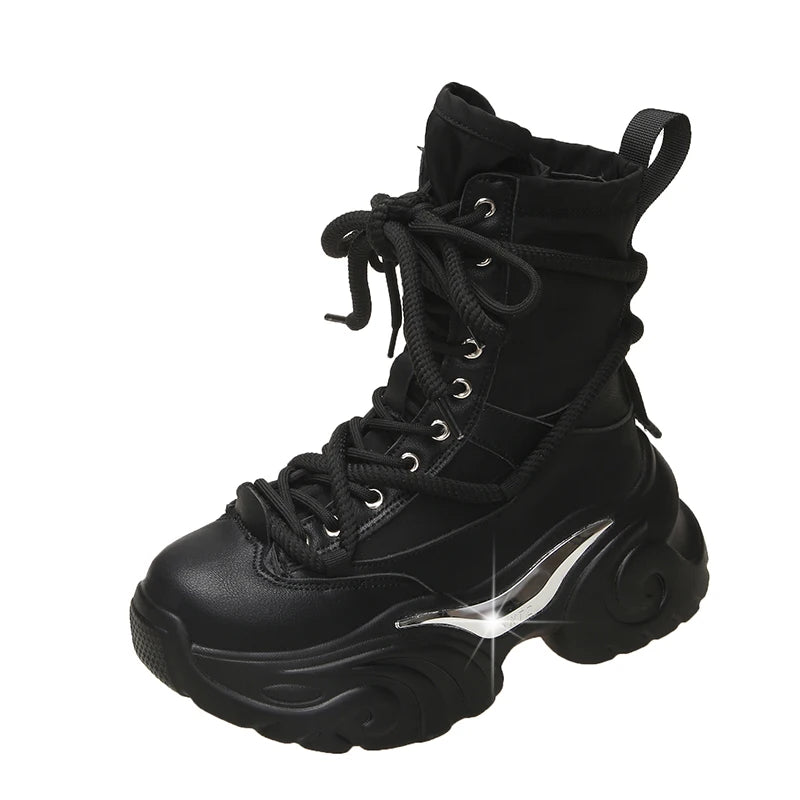 Ankle Chunky High Platform Breathable Sneakers