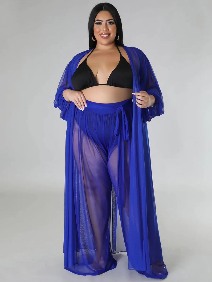 Wmstar Plus Bra Top and Pants Wide Leg Set