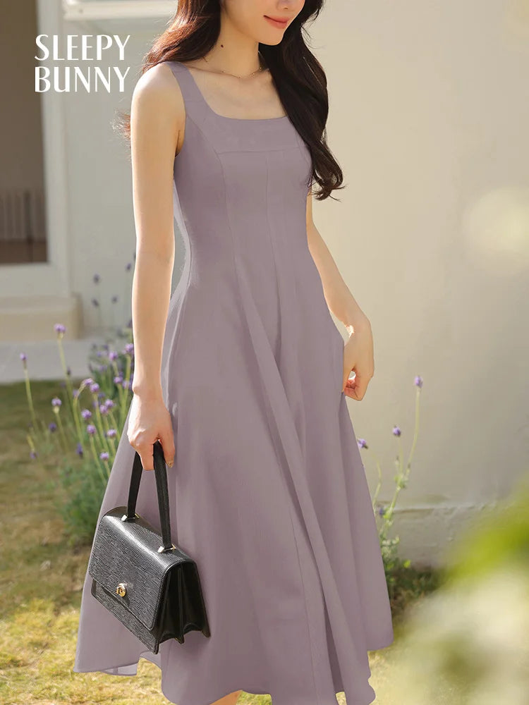 Square Neck Sleeveless Maxi Dress