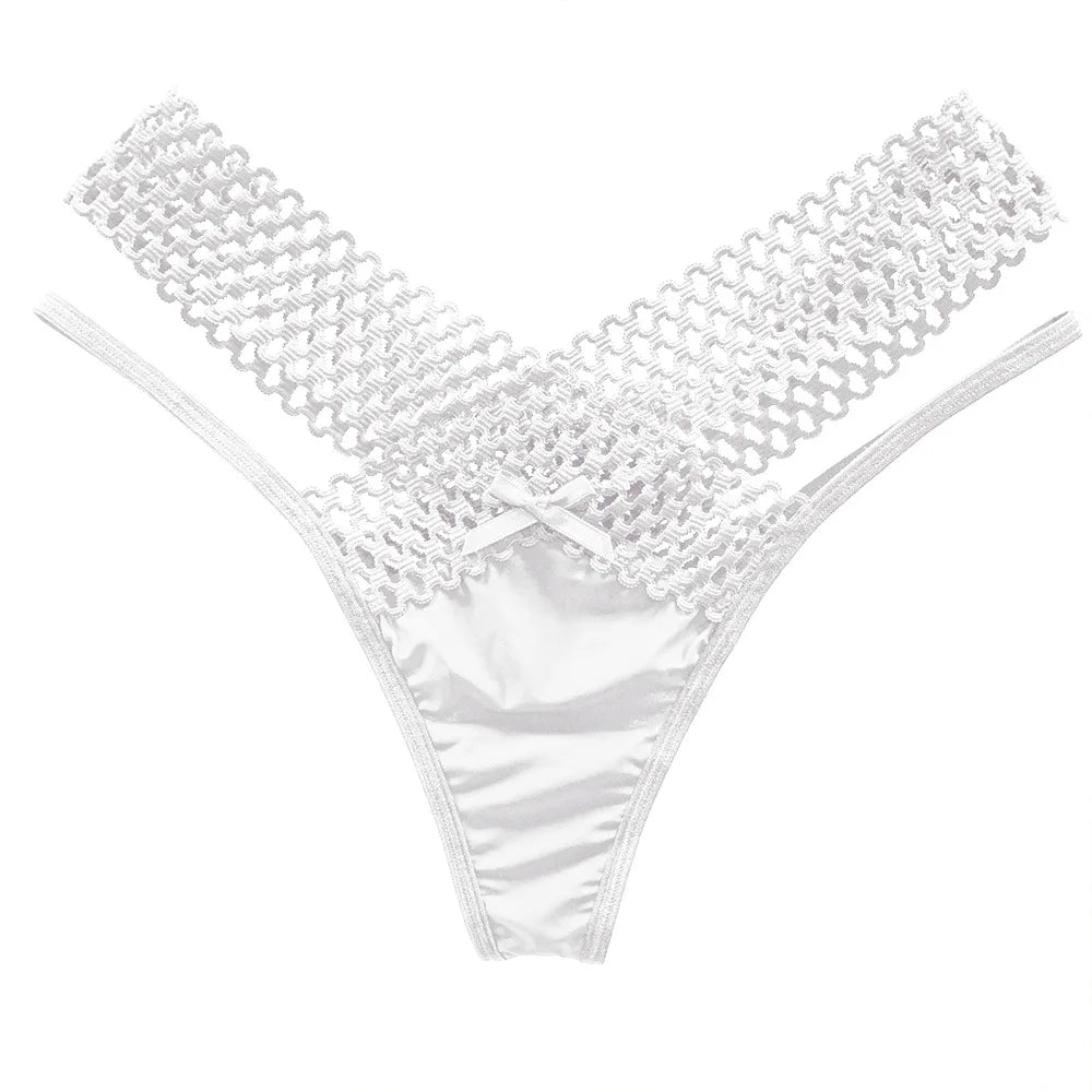 Sexy Leopard Lace Women Panties Seamless Underwear Hollow Out Sensual Lingerie Female Breathable Thongs T-back G-string