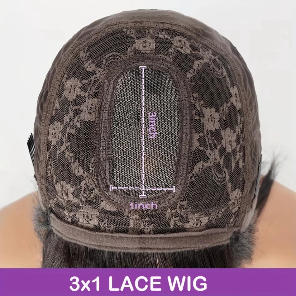 Straight Human Hair Wig With Bangs