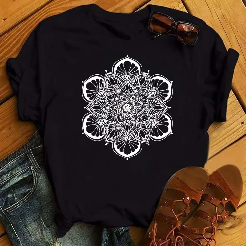Mandala Floral Printed Tee