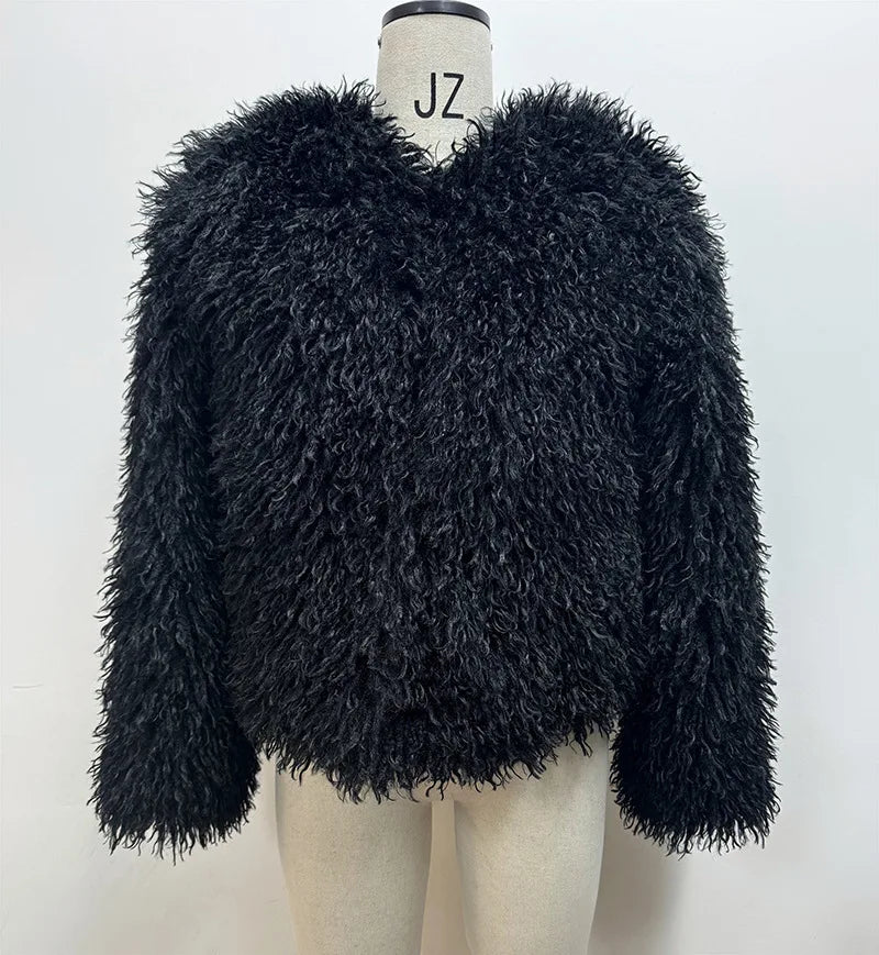 DEAT Faux Fur Coat