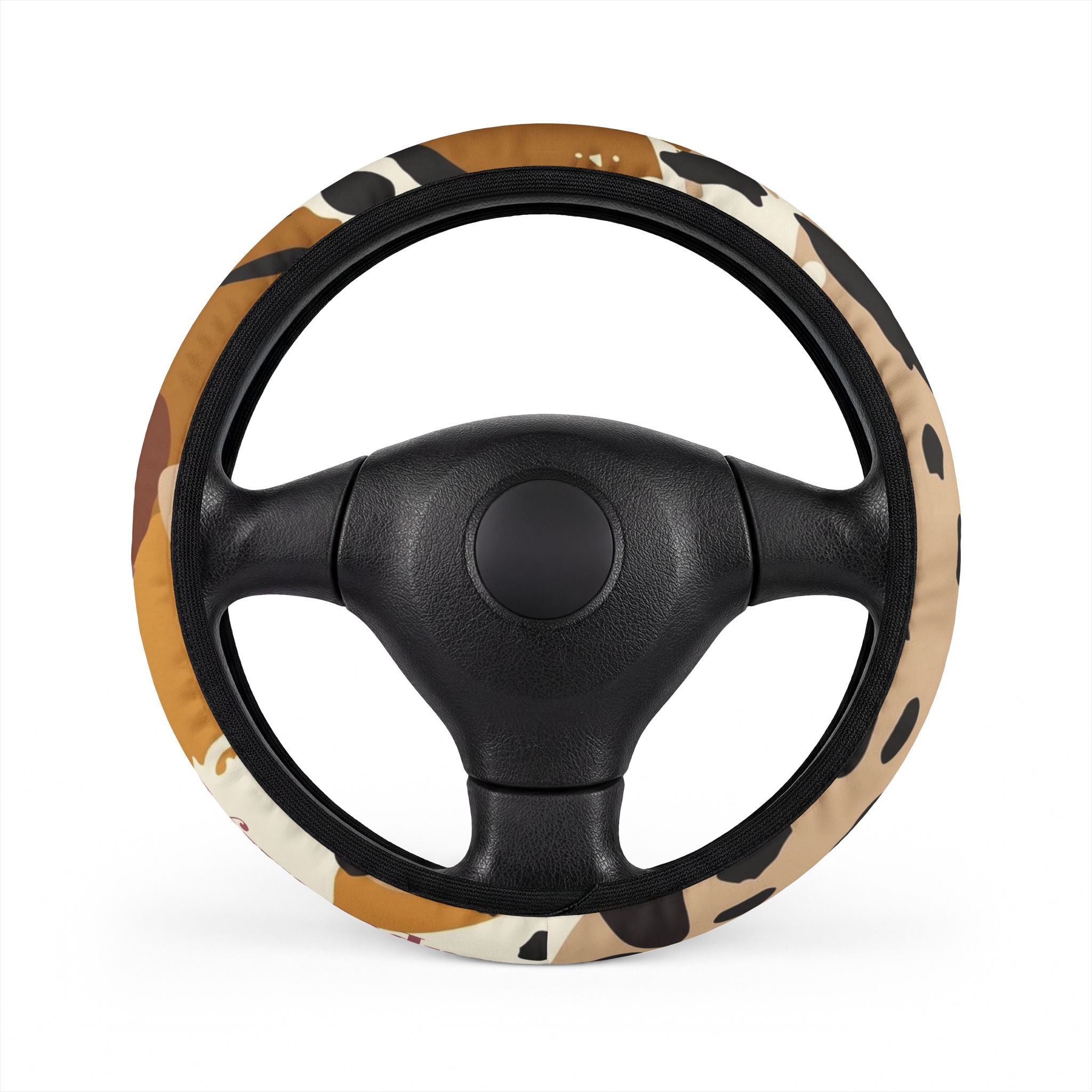 super tiny forest Leopard Print Steering Wheel Cover