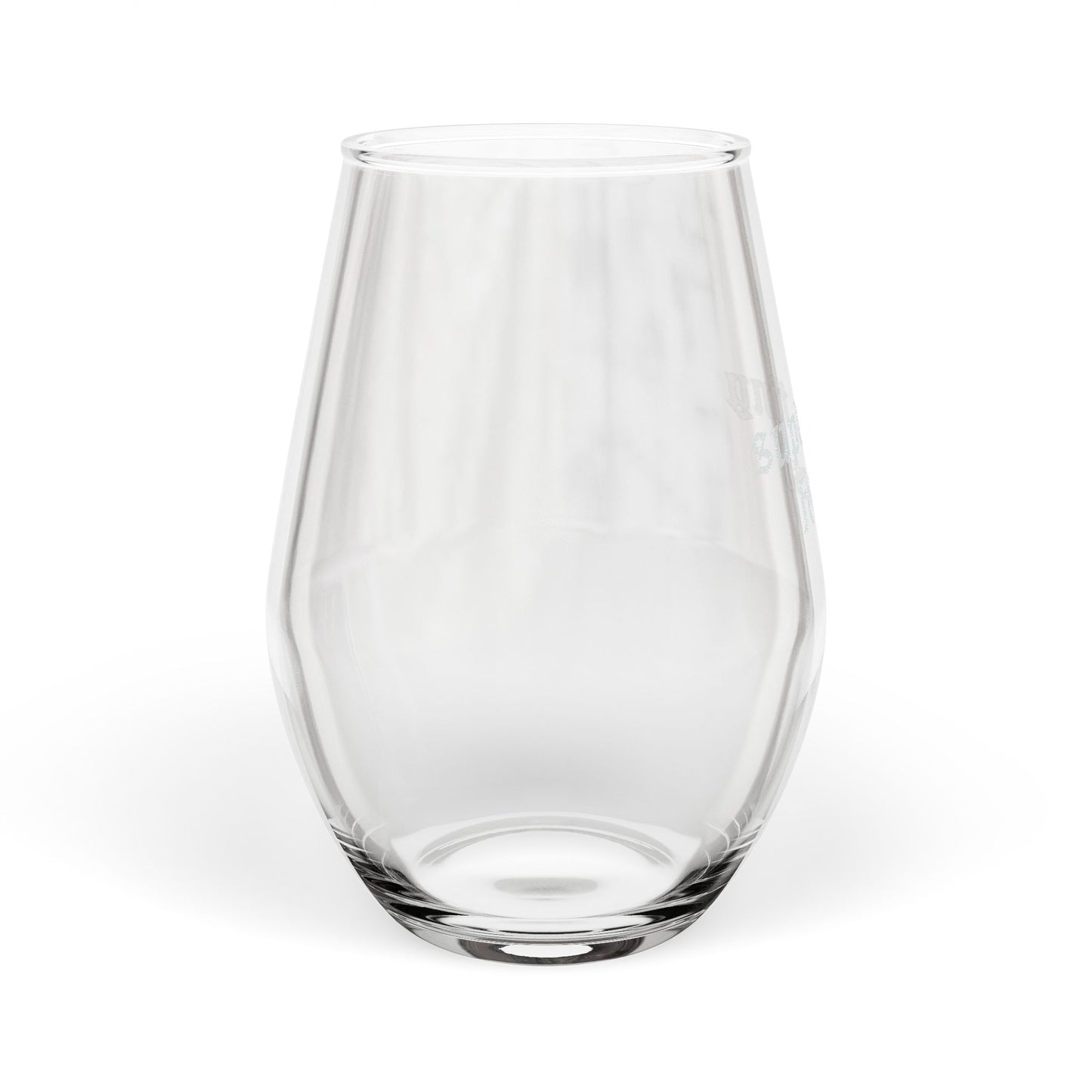 Engraved Stemless Wine Glass — 'Super Tiny Forest' 11.5oz