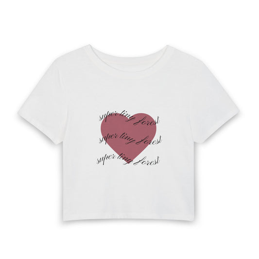 Get Wild Leopard Heart Women's Baby Tee