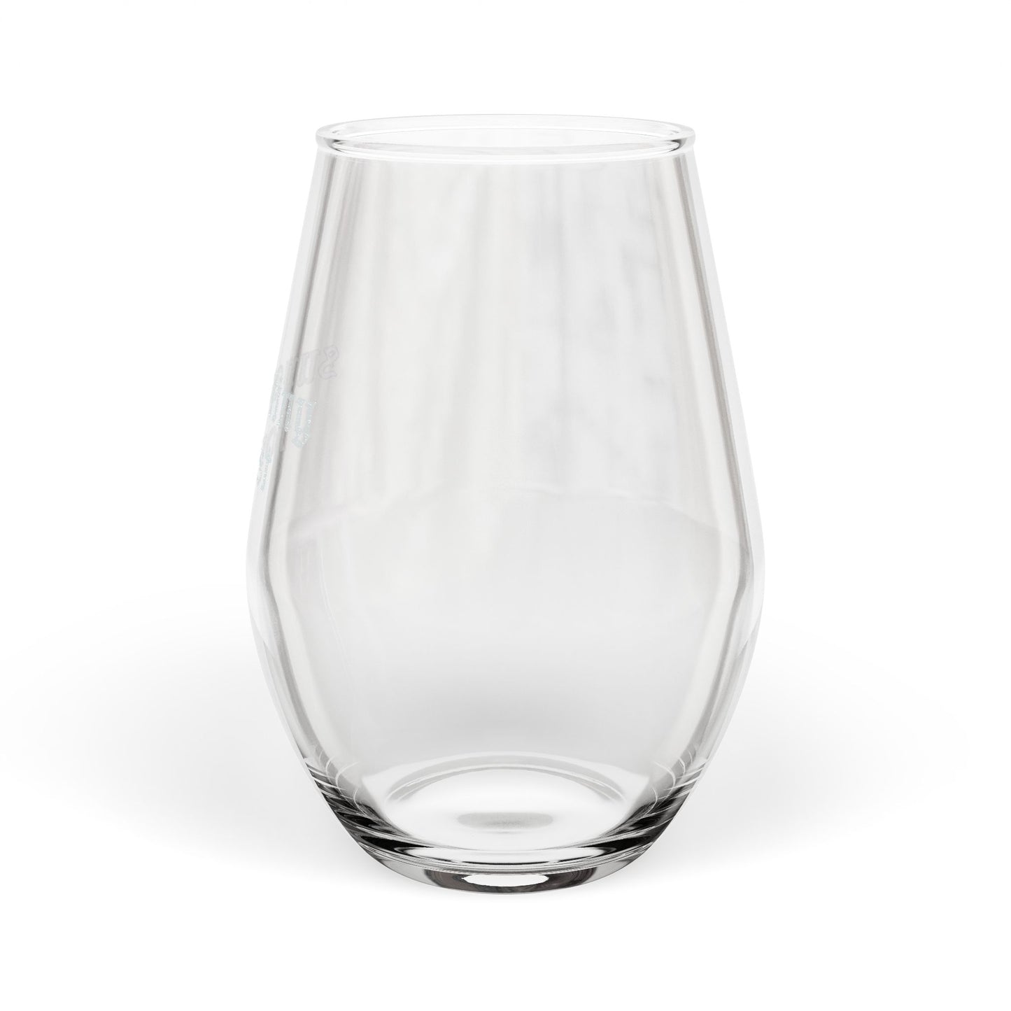 Engraved Stemless Wine Glass — 'Super Tiny Forest' 11.5oz