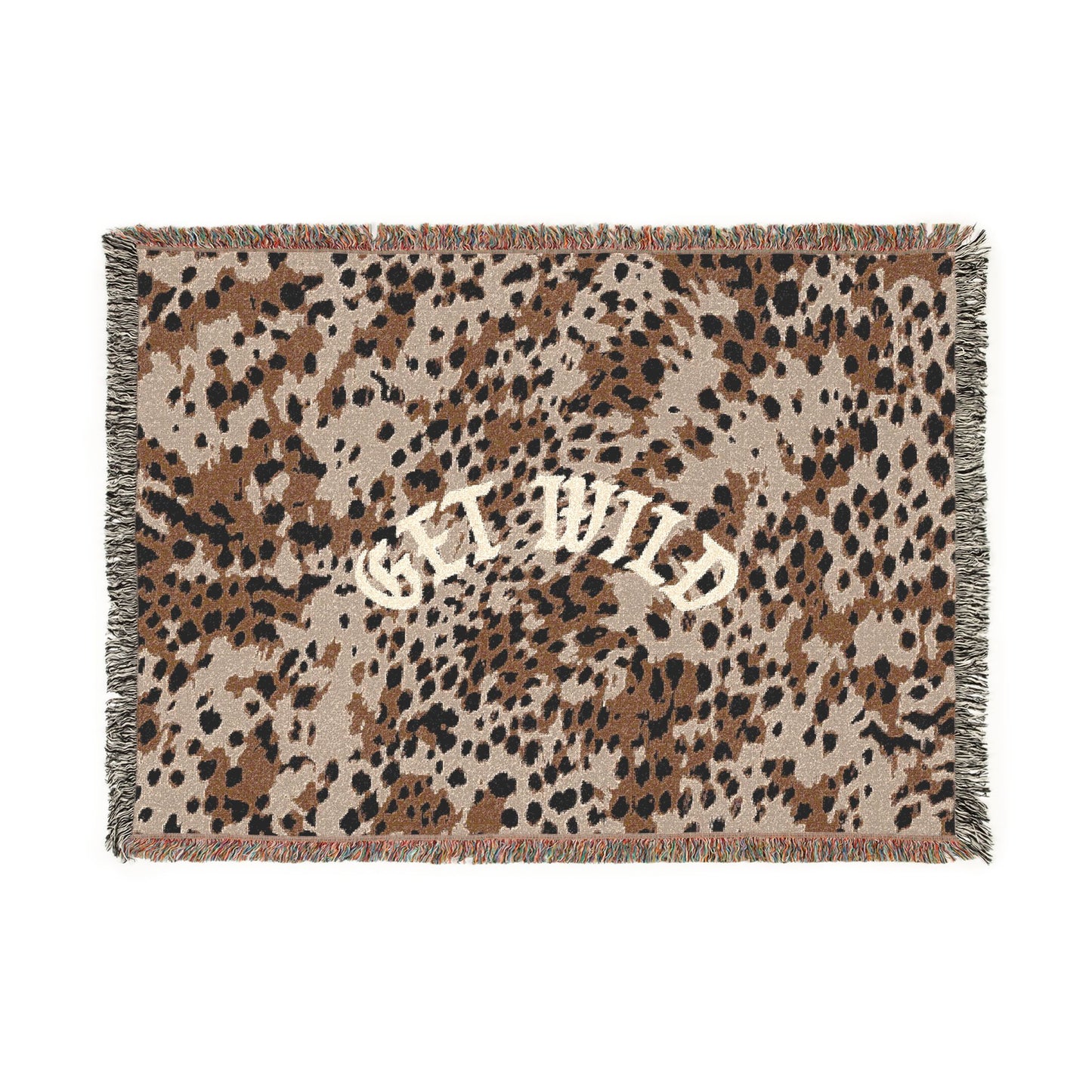 Woven Blanket — 'Get Wild' Leopard Throw Blanket