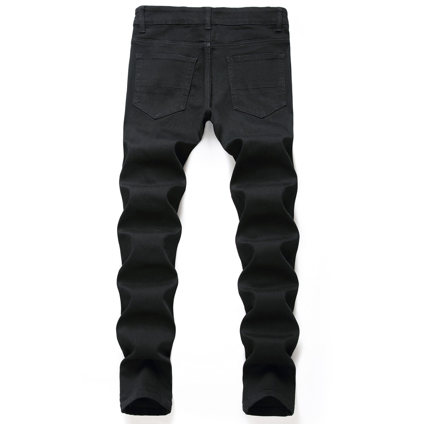 Ripped Straight-Leg Jeans