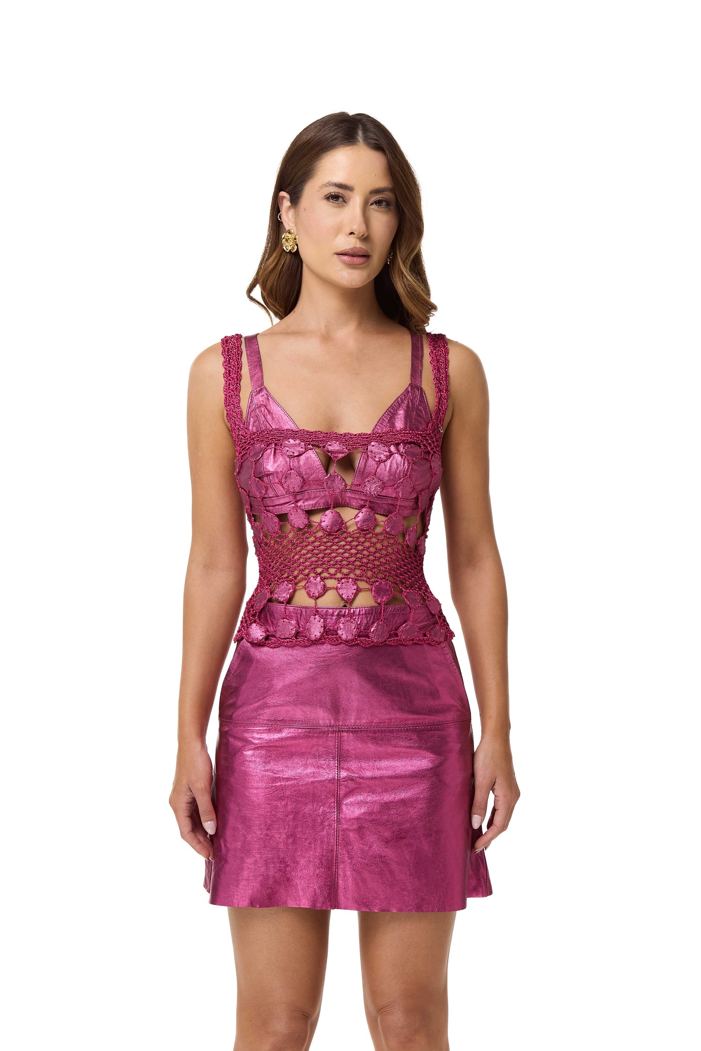 Top Carolina  metallic pink