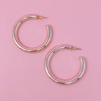Colored Tube Hoop Earrings