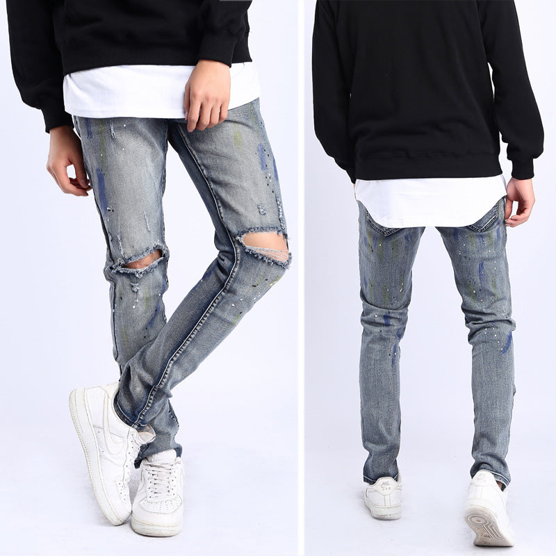 High Street Knee Ripped Jeans
