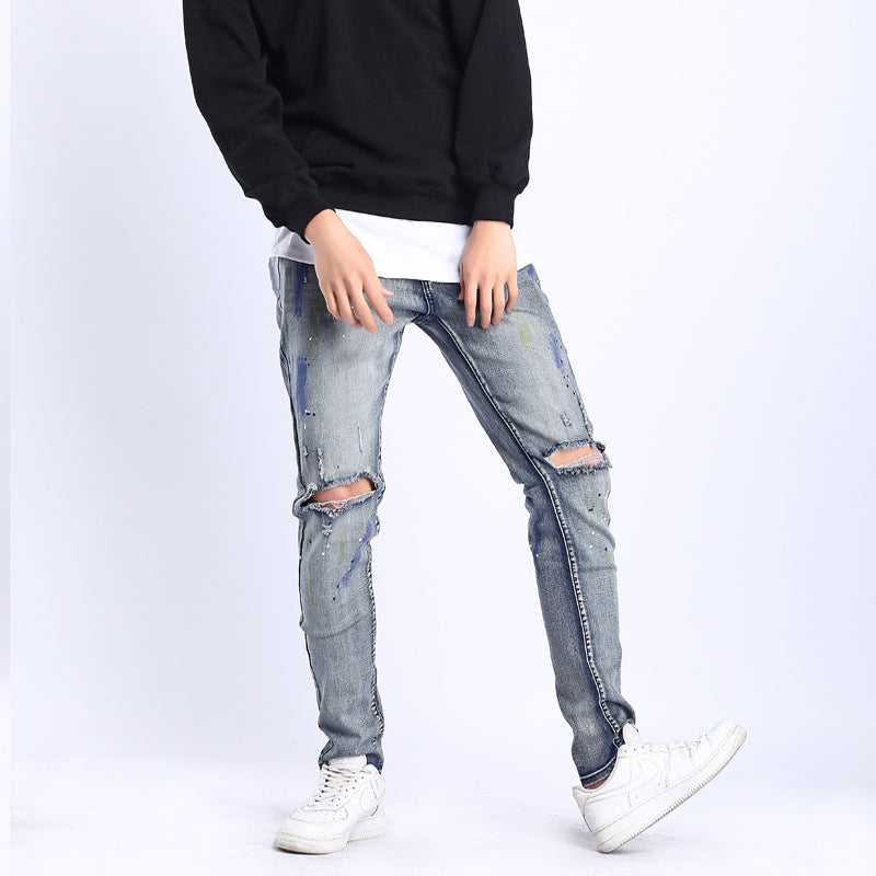 High Street Knee Ripped Jeans