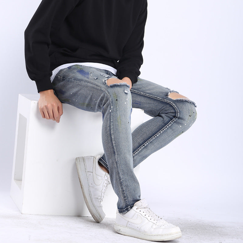 High Street Knee Ripped Jeans