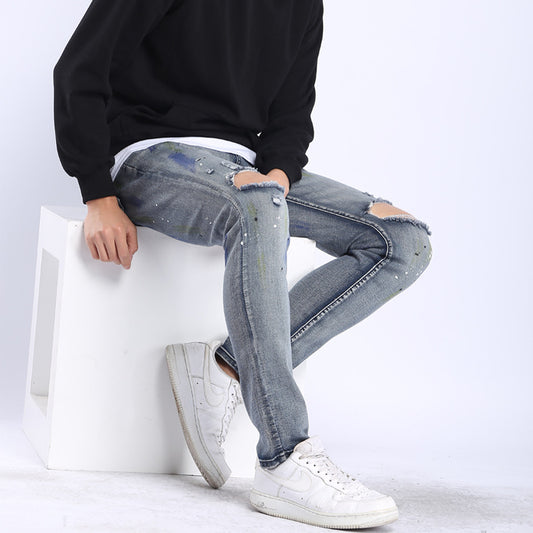High Street Knee Ripped Jeans