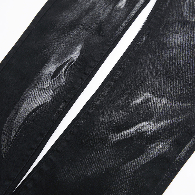 Skull Print Jeans