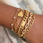Uptown Cuban Chain Initial Bracelet