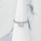 Single Stone Sterling Silver Ring