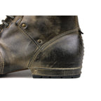 OSSTONE Moto Boots for Men Vintage Zipper-up Retro Leather Chukka Boots Distressed Rock n roll Bike Shoes Punk Boots OS-6015-2-Retro