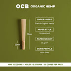 OCB Organic Hemp Pre-Rolled Cones | 24pk Display