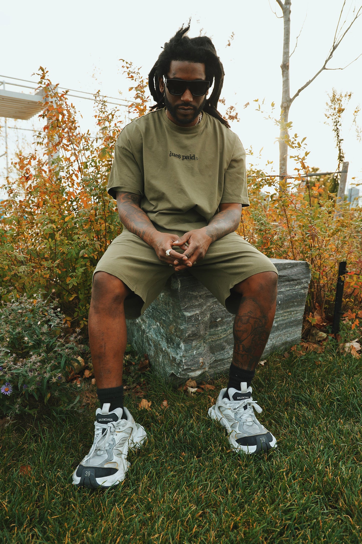 Dues Paid (Military Green - Shorts)